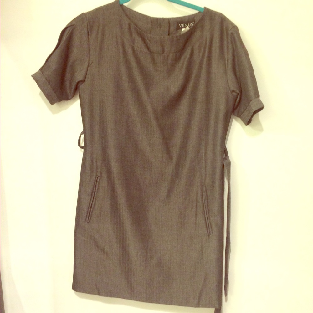 Venus gray button up dress